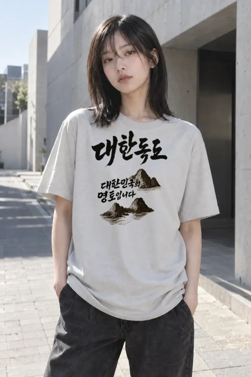 “Korean Island Territory” Heavyweight Unisex Crewneck T-shirt | Gildan 5000