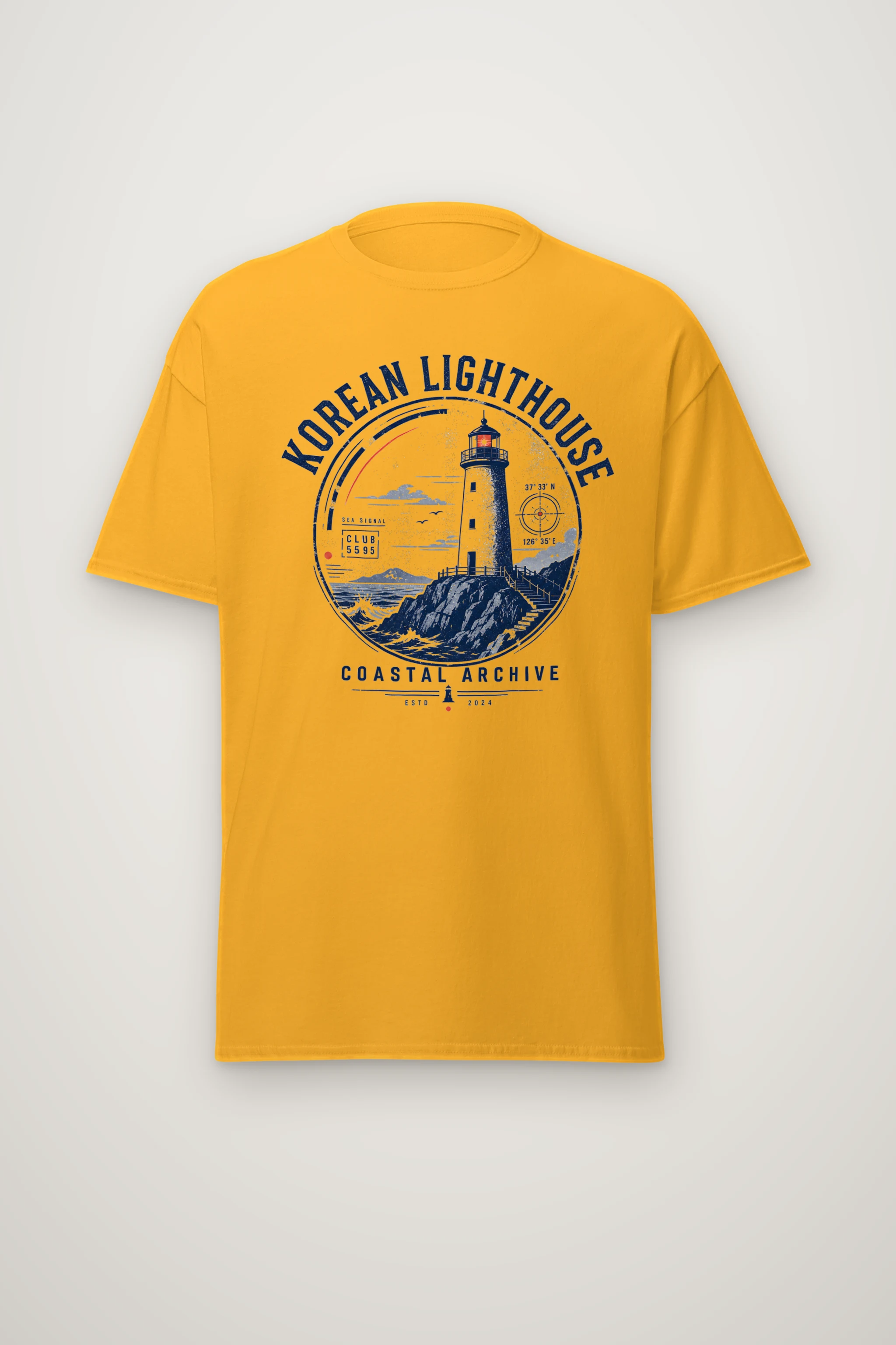 "Korean Lighthouse Club" Heavyweight Unisex Crewneck T-shirt