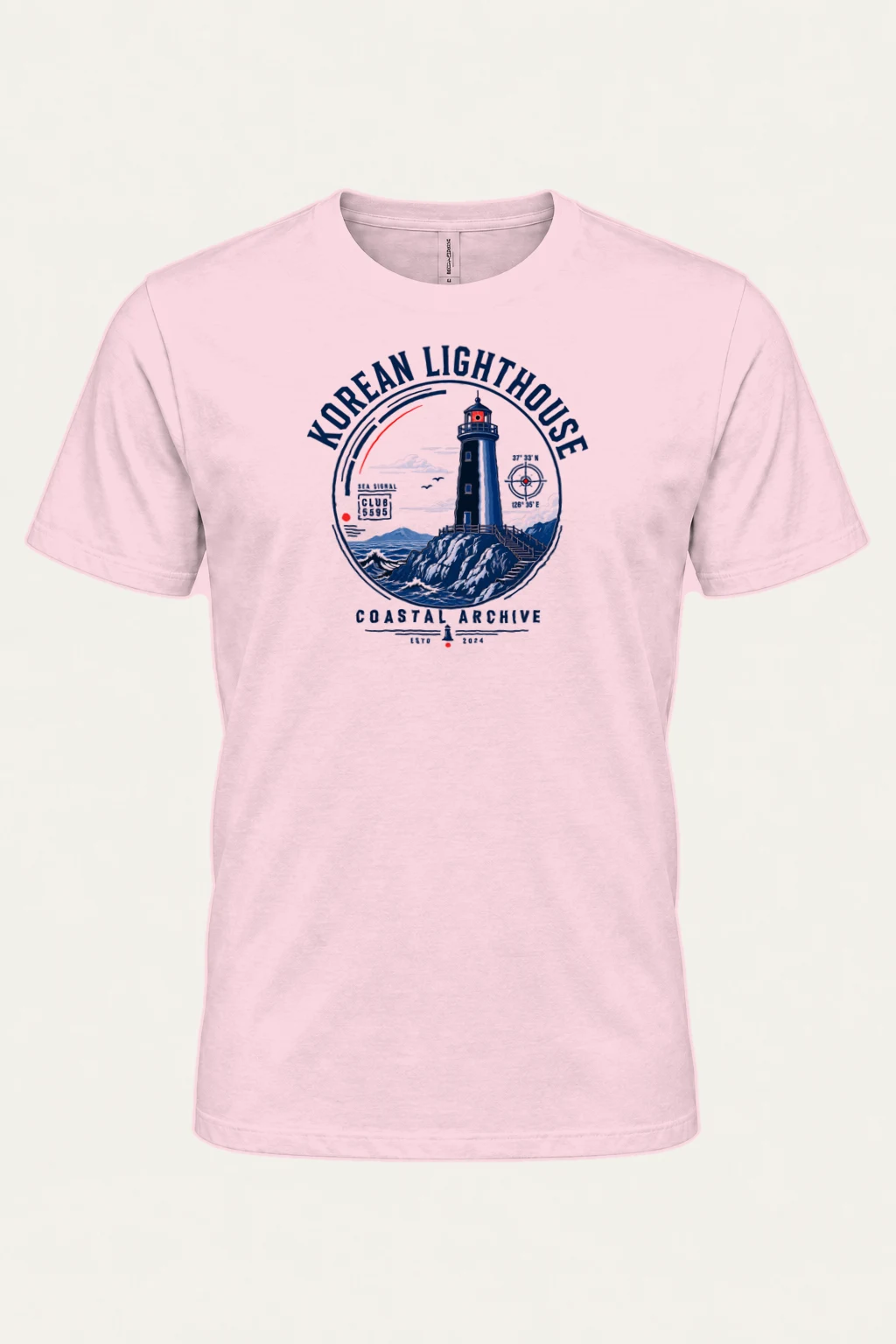 "Korean Lighthouse Club" Heavyweight Unisex Crewneck T-shirt | Gildan 5000