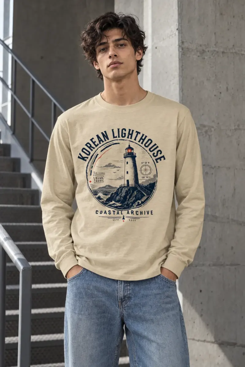 "Korean Lighthouse Club" Unisex Longsleeve T-shirt | Gildan 2400