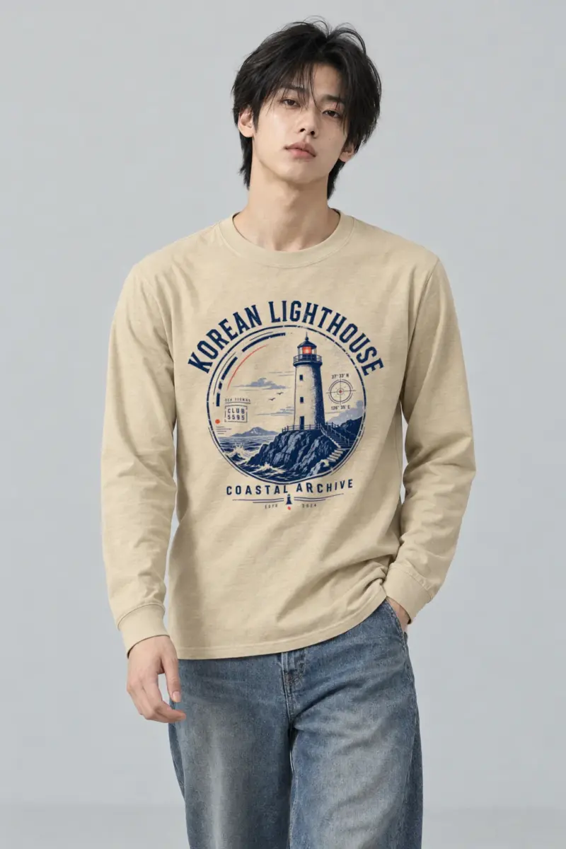 "Korean Lighthouse Club" Unisex Longsleeve T-shirt