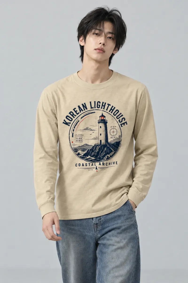 "Korean Lighthouse Club" Unisex Longsleeve T-shirt | Gildan 2400
