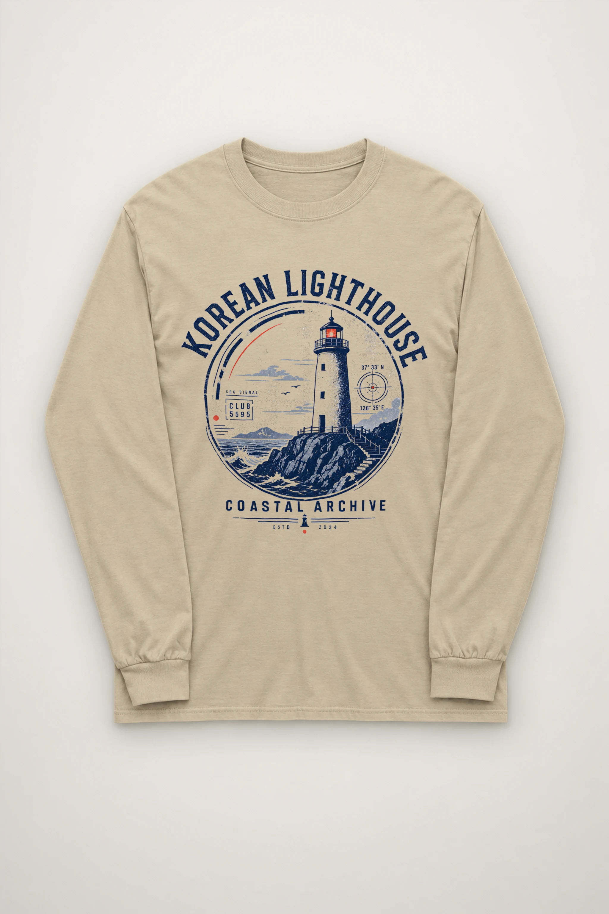 "Korean Lighthouse Club" Unisex Longsleeve T-shirt