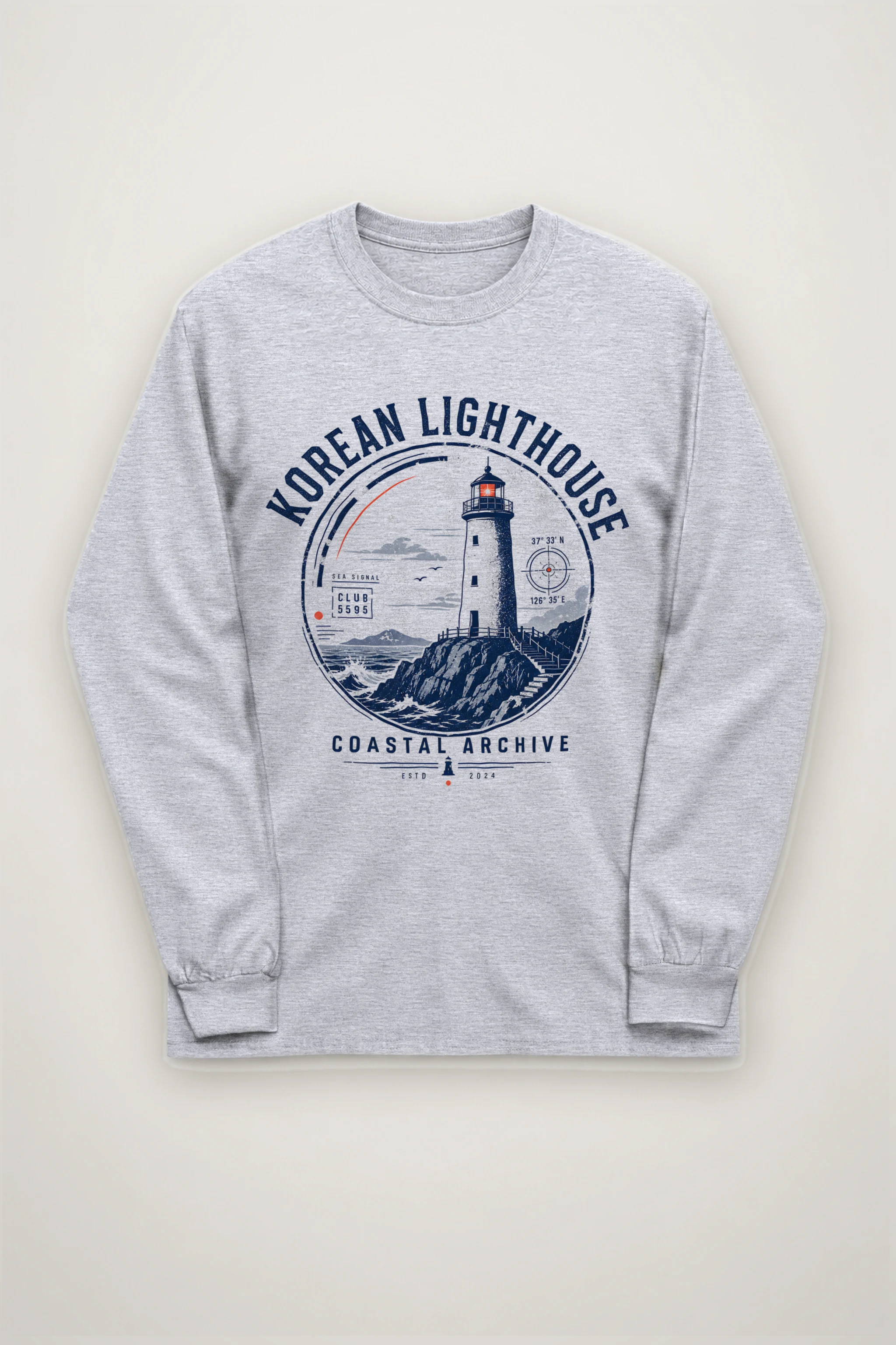 "Korean Lighthouse Club" Unisex Longsleeve T-shirt