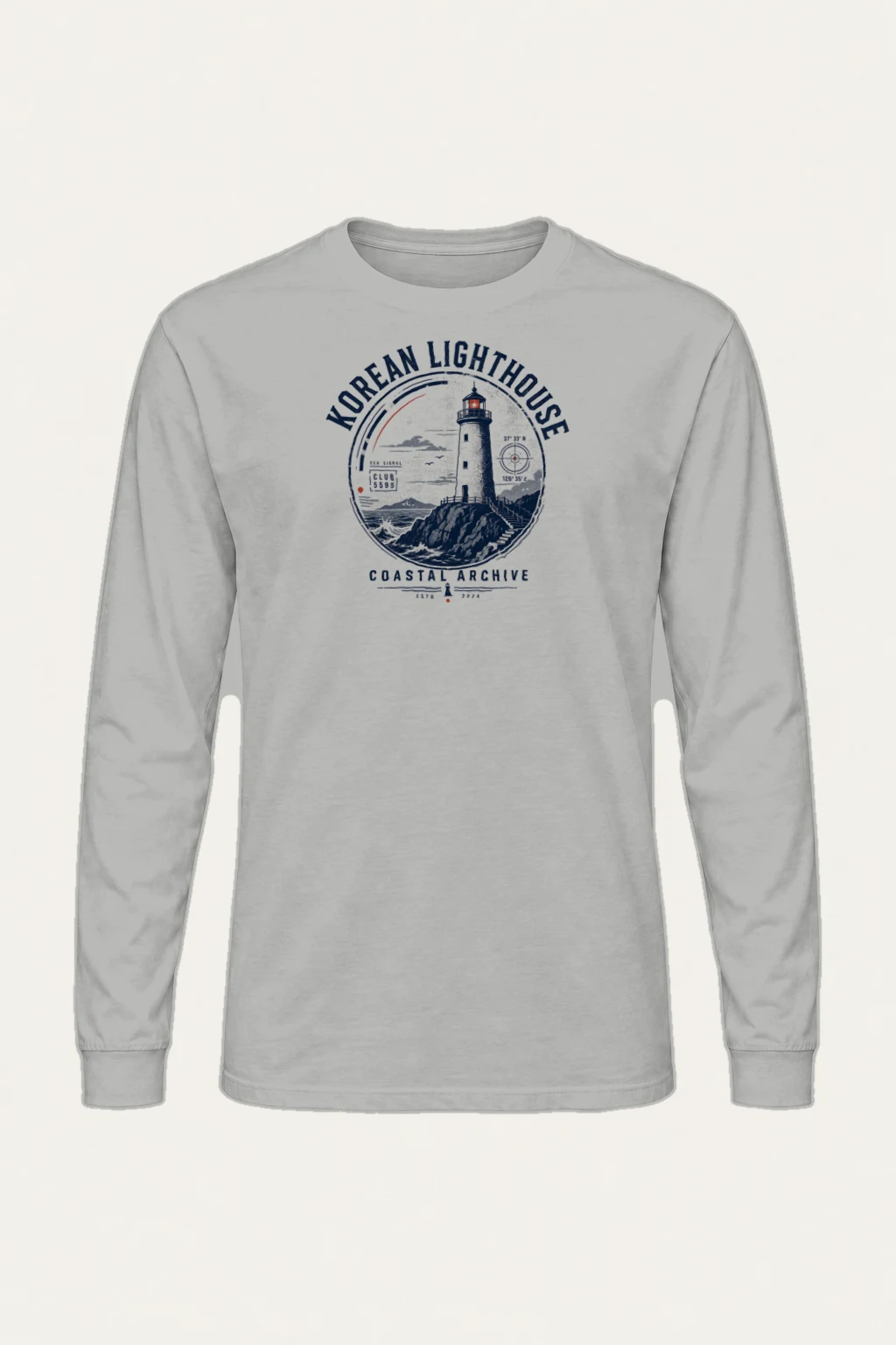 "Korean Lighthouse Club" Unisex Longsleeve T-shirt | Gildan 2400