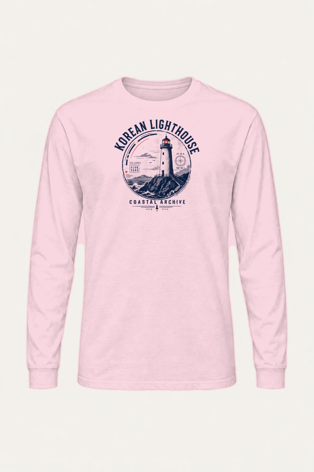 "Korean Lighthouse Club" Unisex Longsleeve T-shirt | Gildan 2400