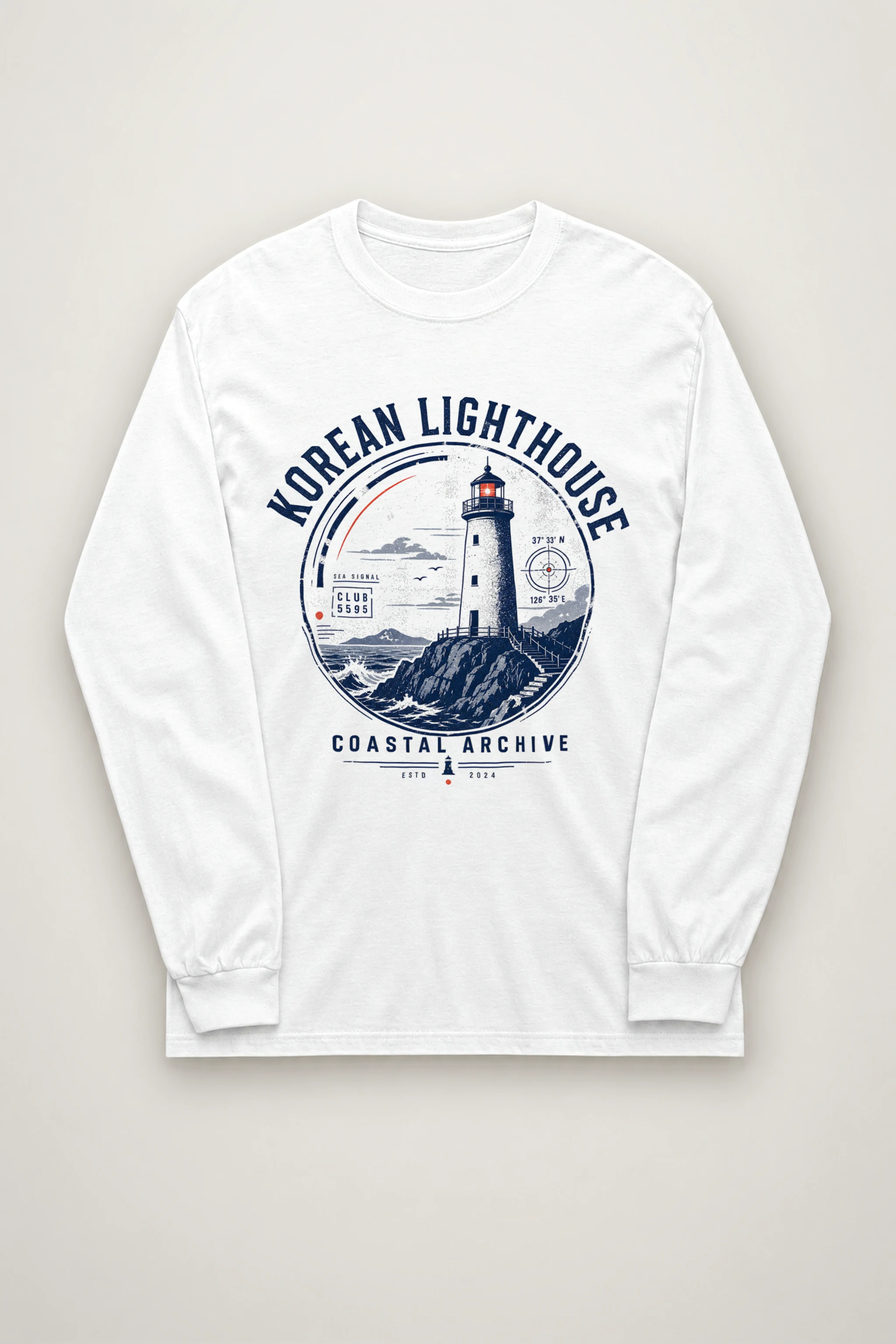 "Korean Lighthouse Club" Unisex Longsleeve T-shirt