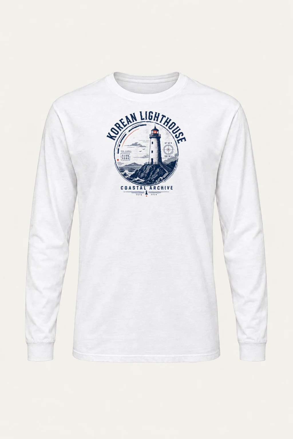 "Korean Lighthouse Club" Unisex Longsleeve T-shirt | Gildan 2400