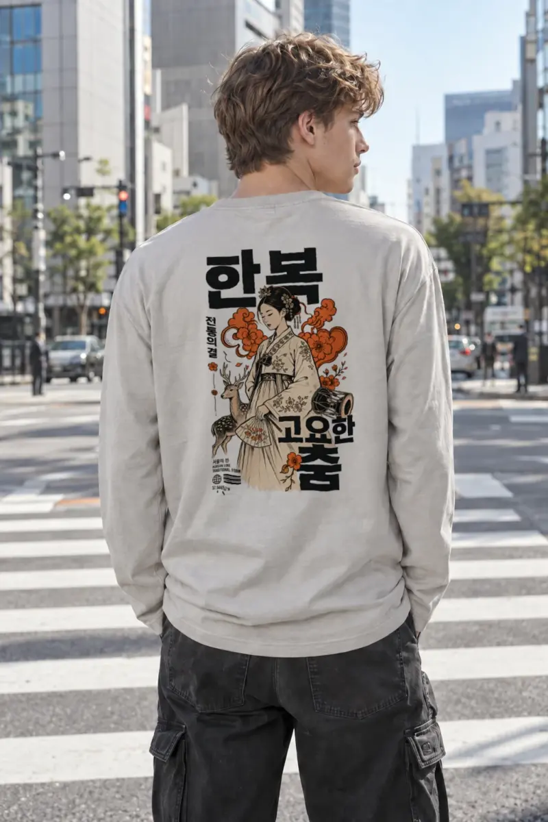 "Korean Line" Unisex Longsleeve T-shirt | Gildan 2400
