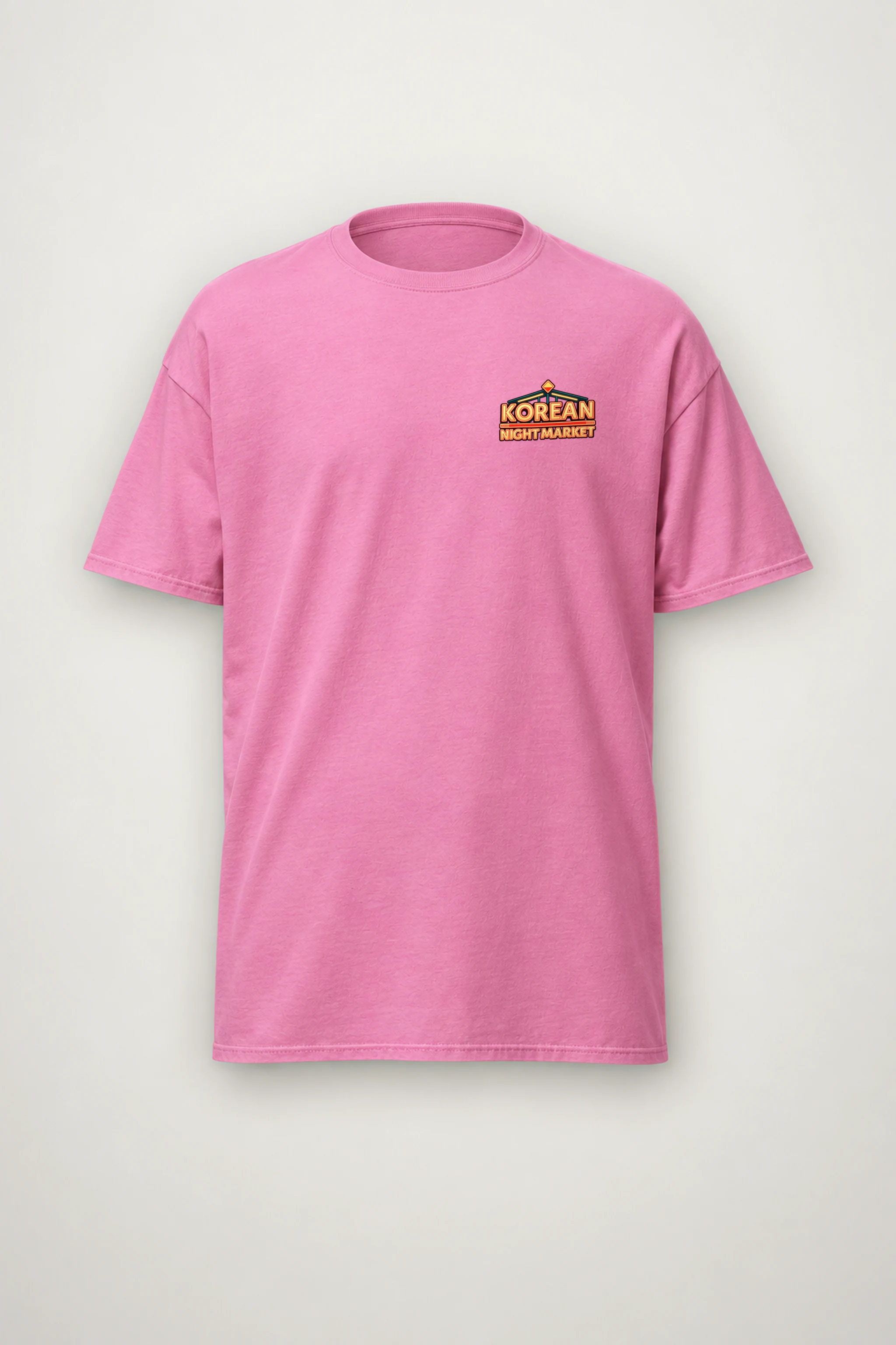 "Korean Night Market" Heavyweight Unisex Crewneck T-shirt