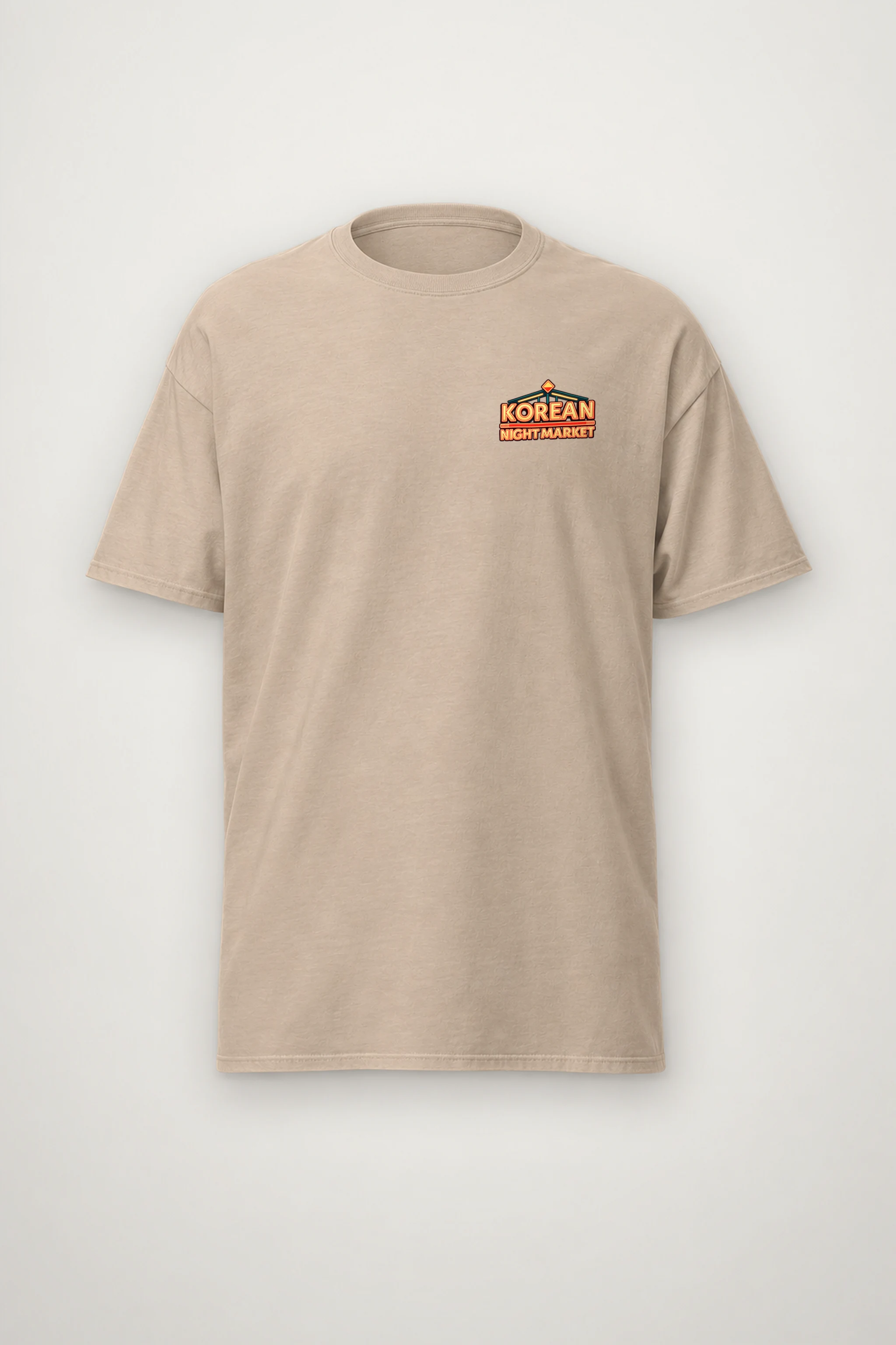 "Korean Night Market" Heavyweight Unisex Crewneck T-shirt