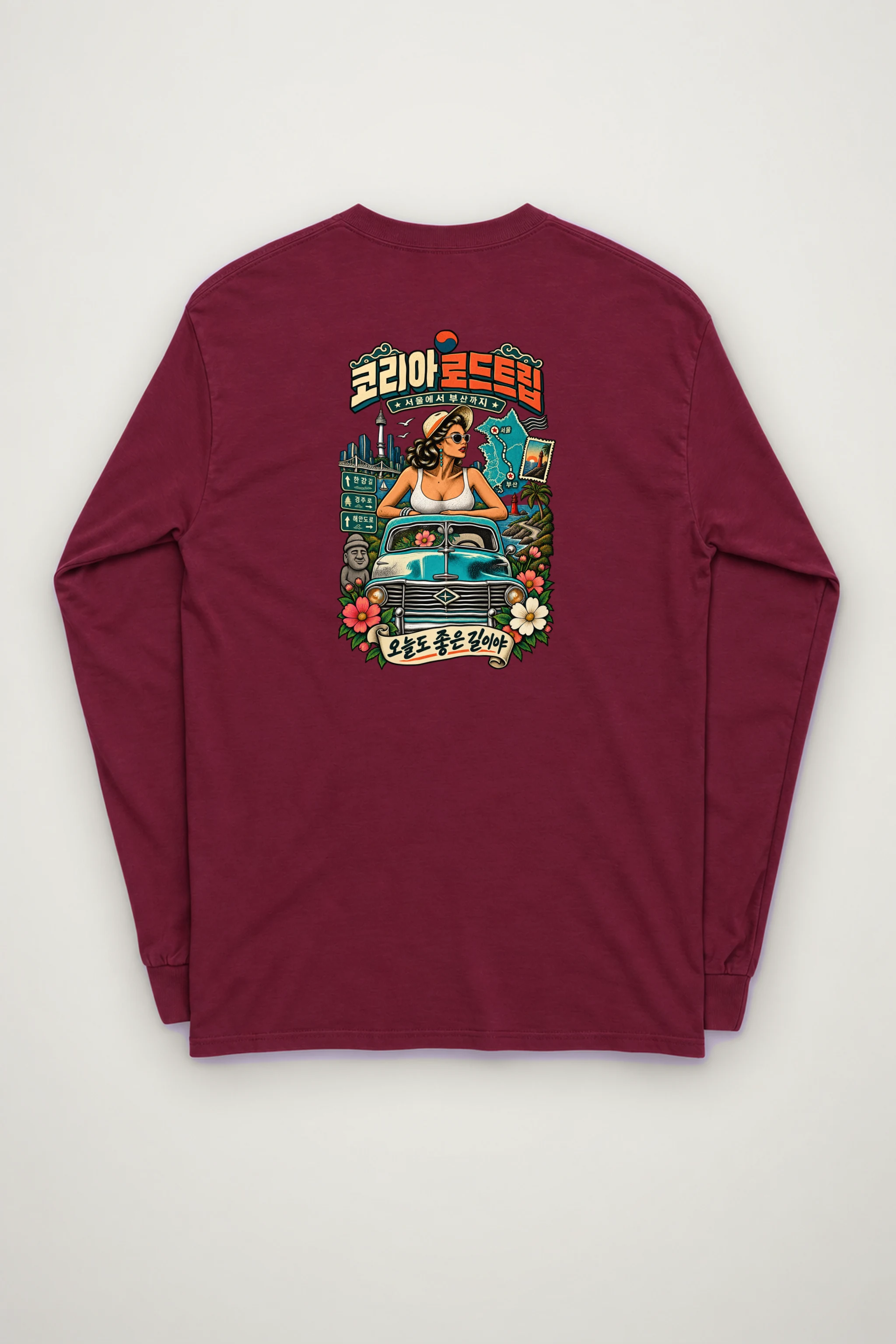 "Korean Road Trip" Unisex Longsleeve T-shirt