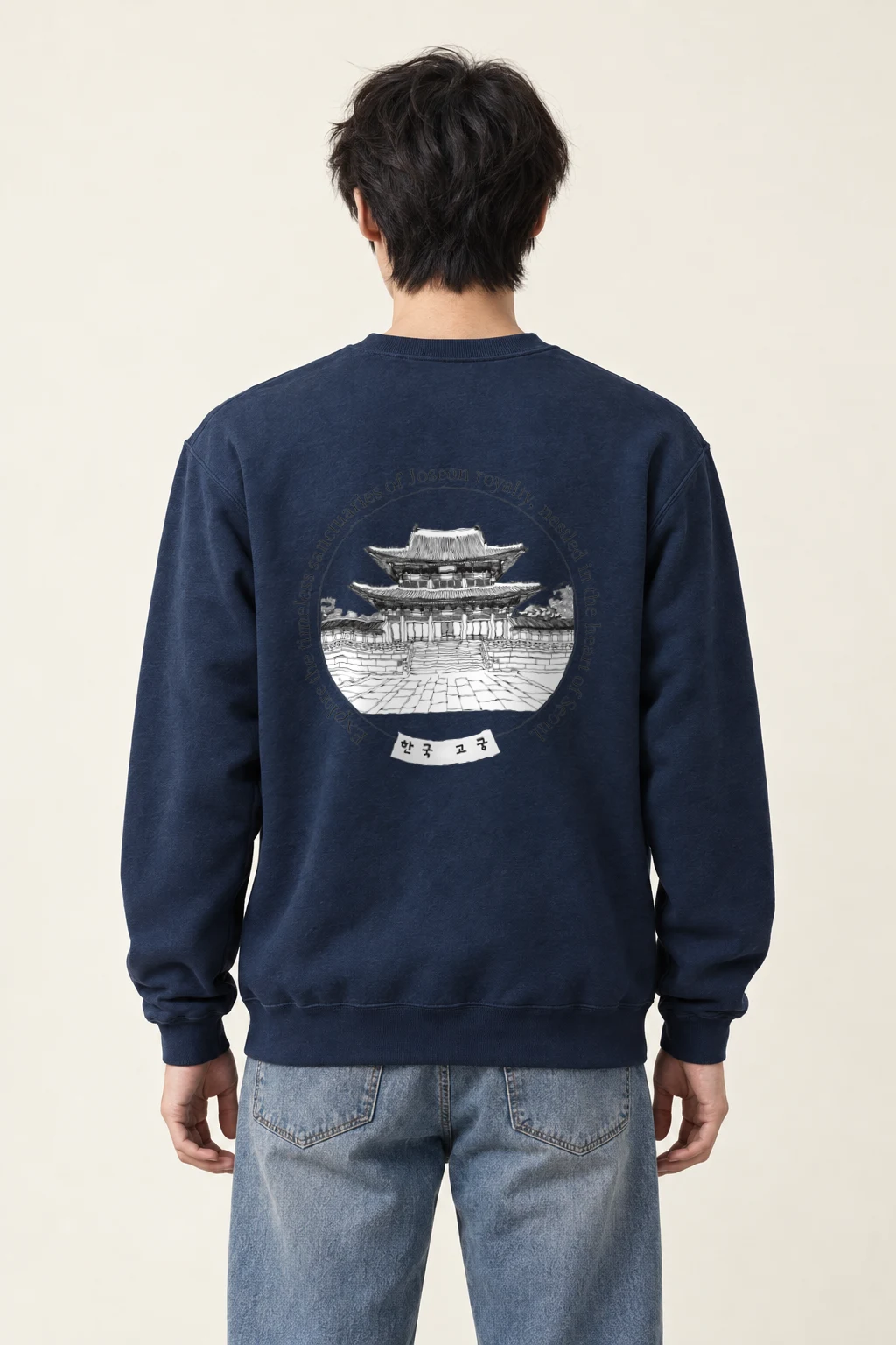"Korean Royal Palaces" Heavy Blend Unisex Crewneck Sweatshirt | Gildan 18000