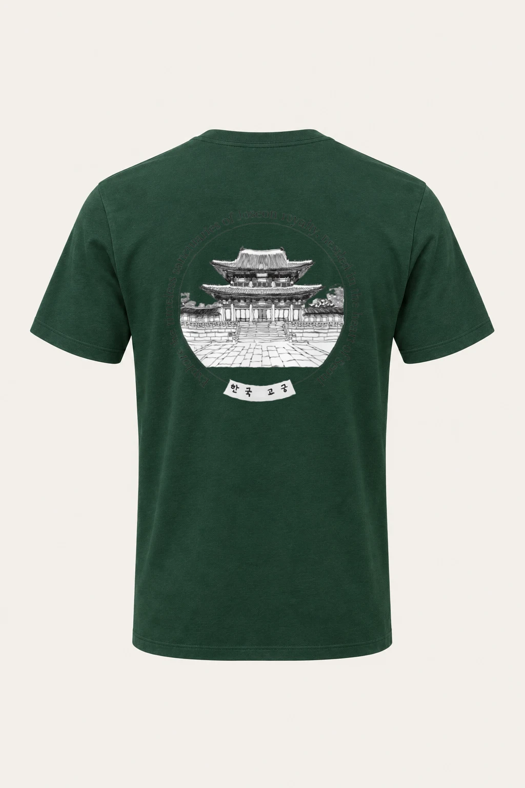 "Korean Royal Palaces" Heavyweight Unisex Crewneck T-shirt | Gildan 5000