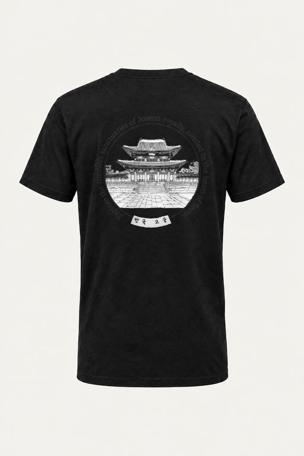 "Korean Royal Palaces" Heavyweight Unisex Crewneck T-shirt | Gildan 5000