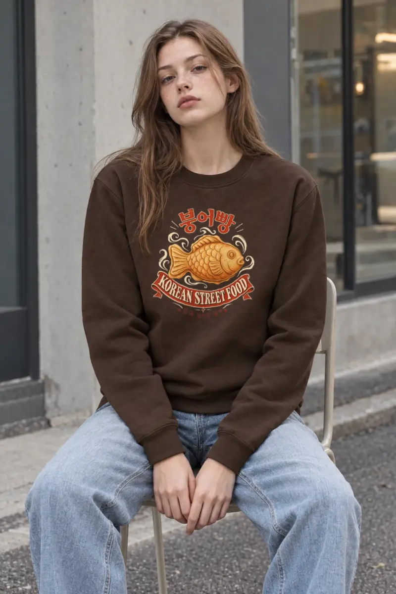 "Korean Street Food" Heavy Blend Unisex Crewneck Sweatshirt | Gildan 18000