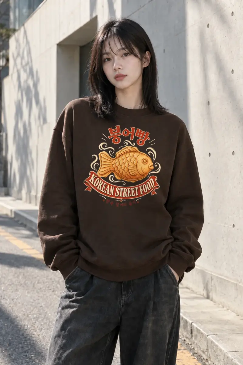 "Korean Street Food" Heavy Blend Unisex Crewneck Sweatshirt | Gildan 18000
