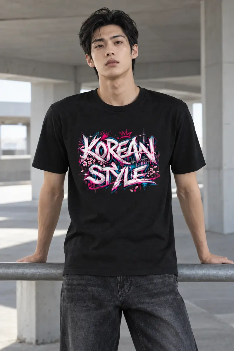 "Graffiti City Blossom" Heavyweight Unisex Crewneck T-shirt