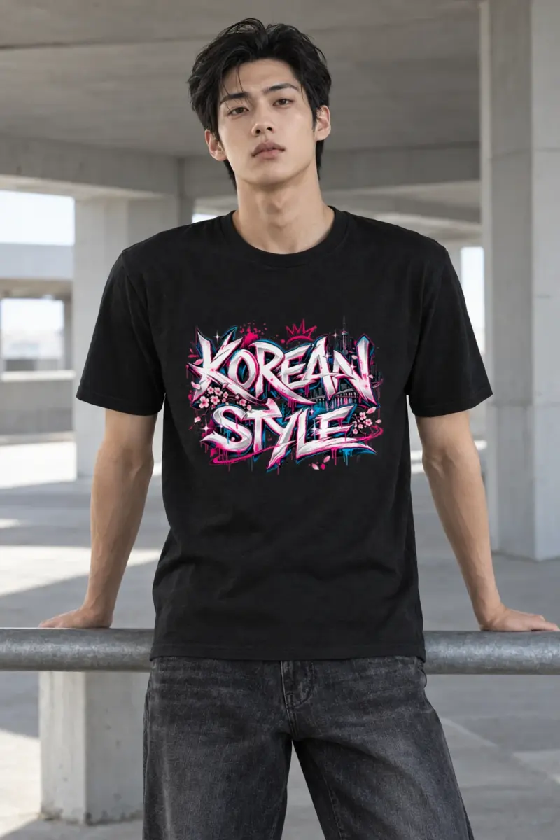 "Graffiti City Blossom" Heavyweight Unisex Crewneck T-shirt