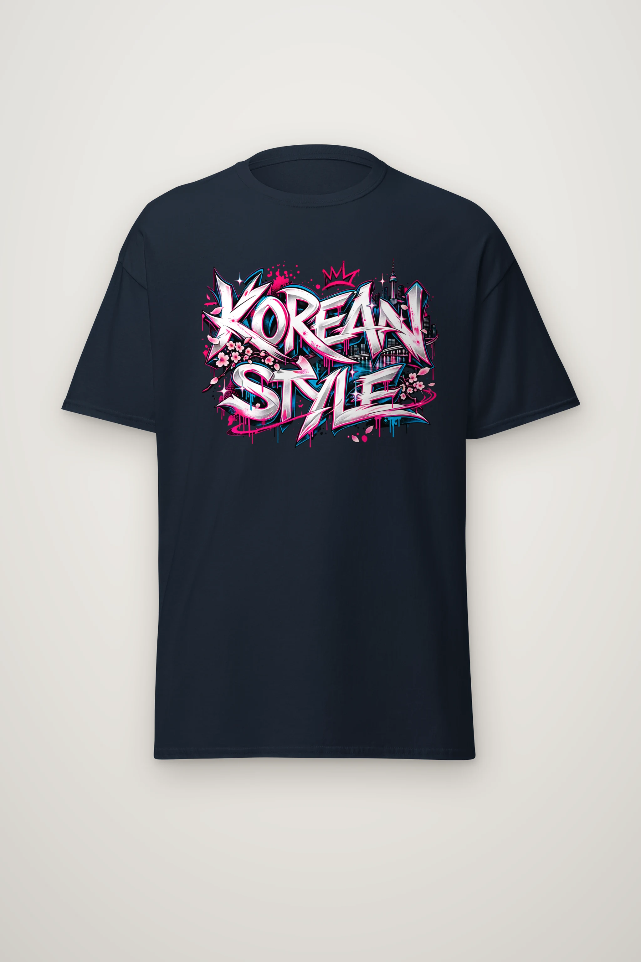 "Graffiti City Blossom" Heavyweight Unisex Crewneck T-shirt