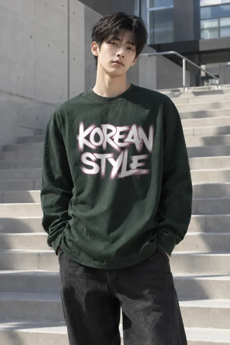 “Korean Style Graffiti” Unisex Longsleeve T-shirt | Gildan 2400