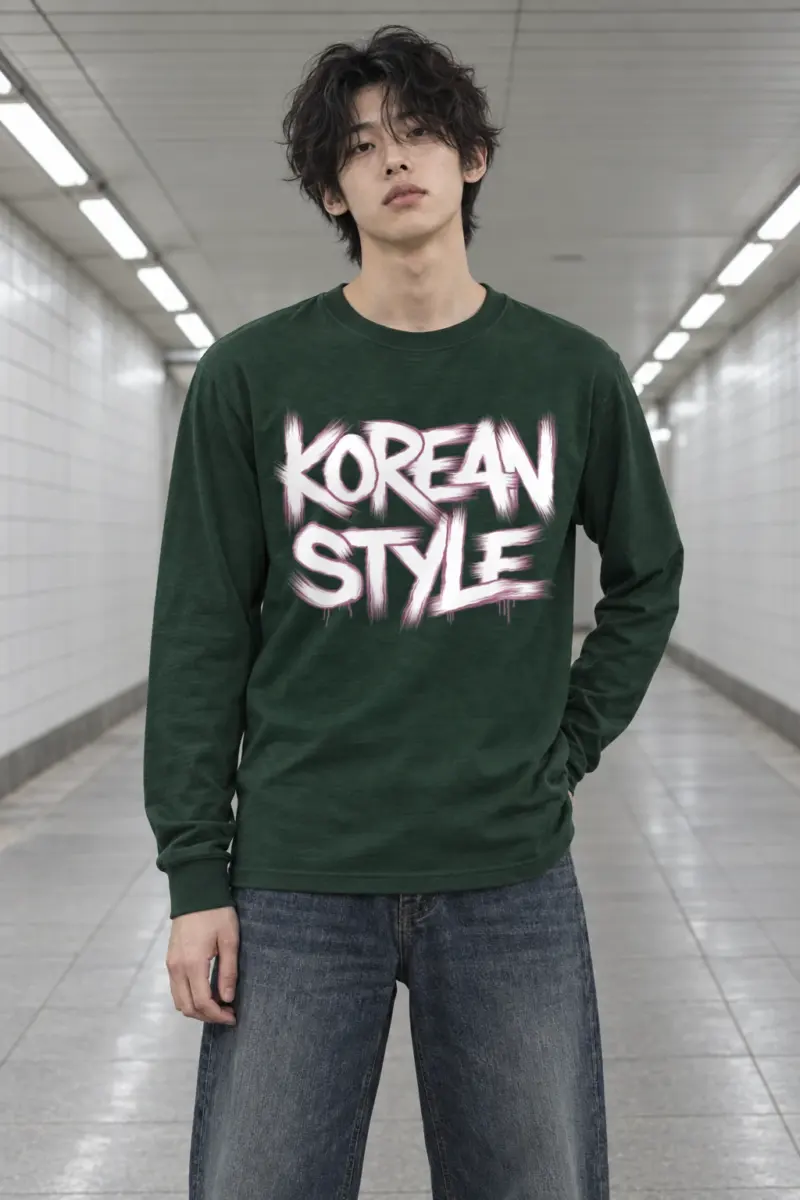 "Korean Style Graffiti" Unisex Longsleeve T-shirt | Gildan 2400
