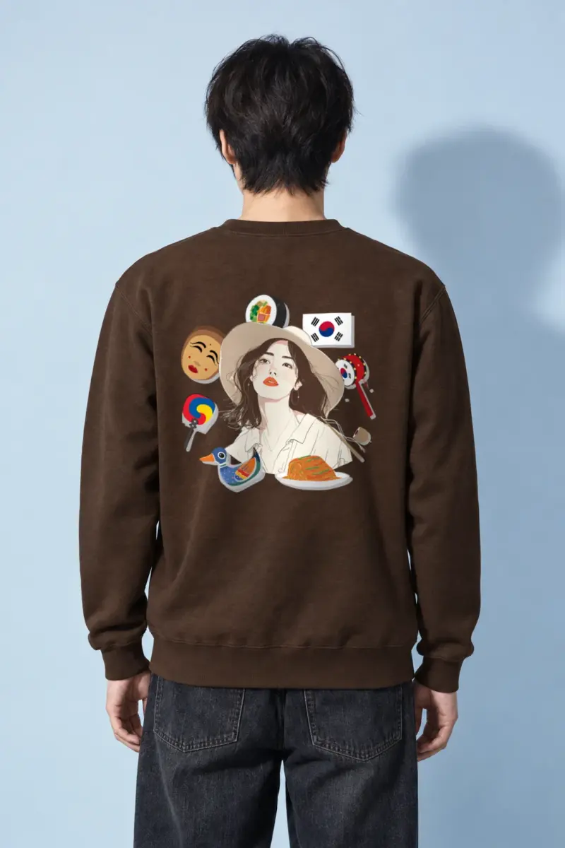 "Korean Travel Muse" Heavy Blend Unisex Crewneck Sweatshirt