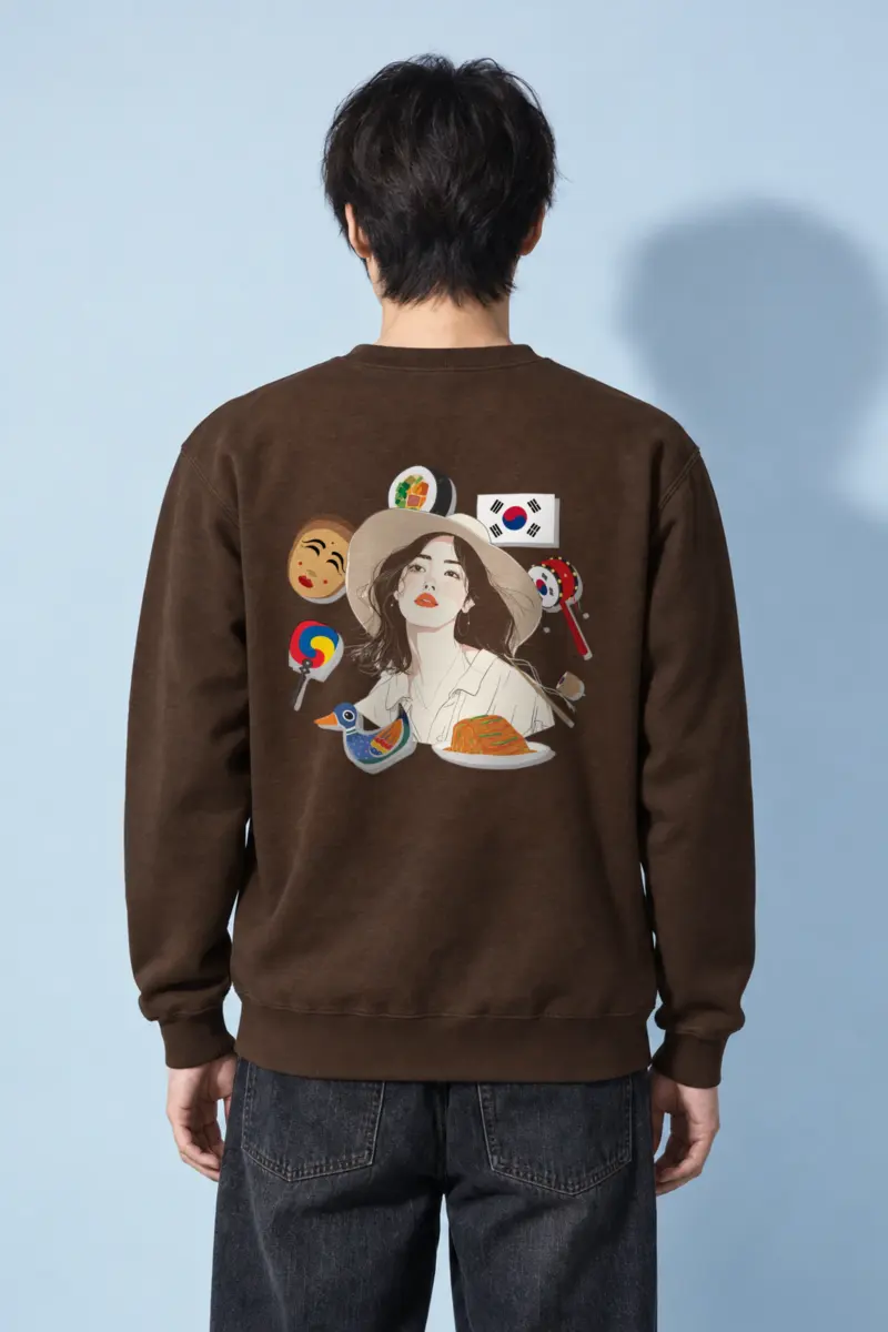 "Korean Travel Muse" Heavy Blend Unisex Crewneck Sweatshirt