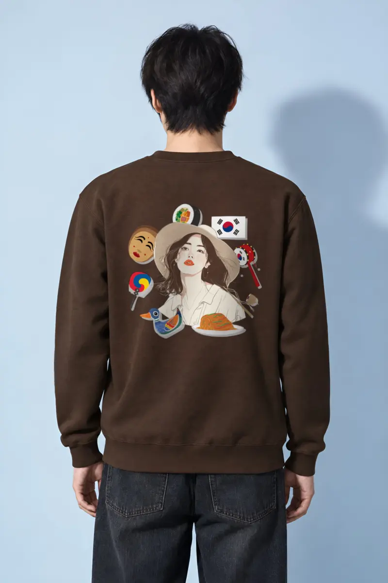 "Korean Travel Muse" Heavy Blend Unisex Crewneck Sweatshirt