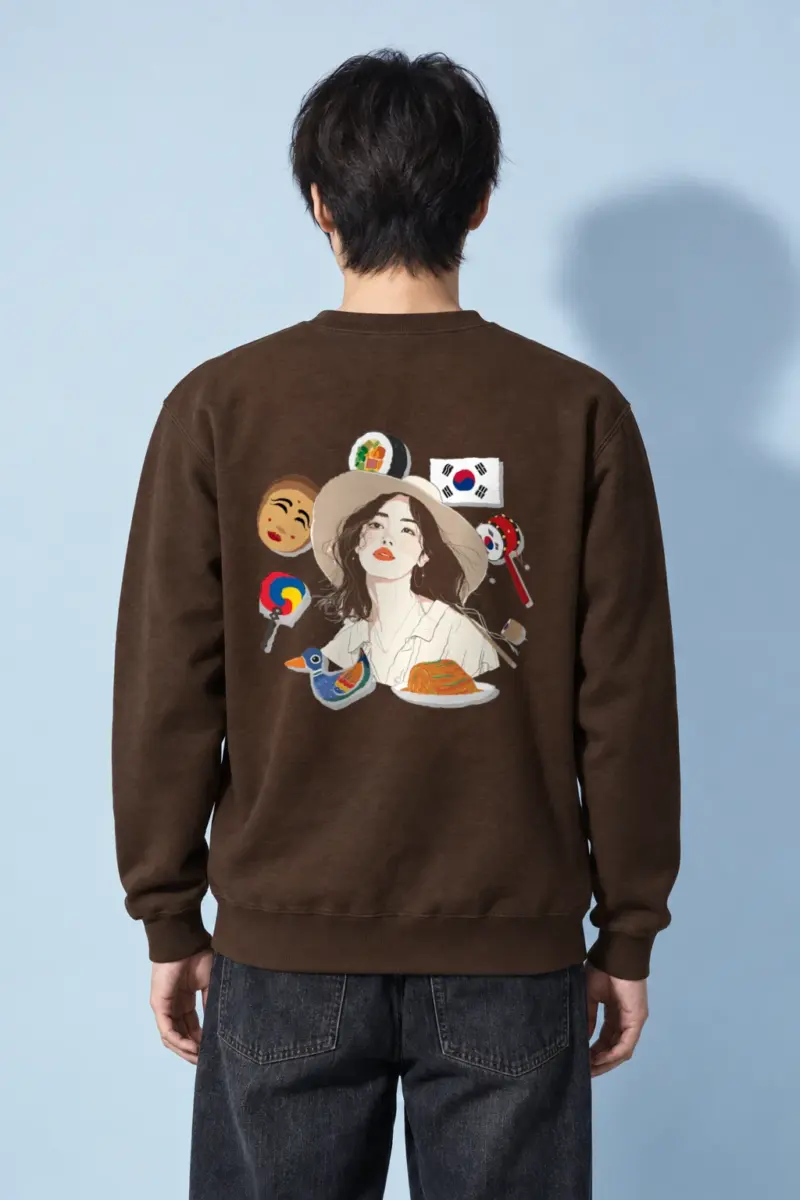 "Korean Travel Muse" Heavy Blend Unisex Crewneck Sweatshirt