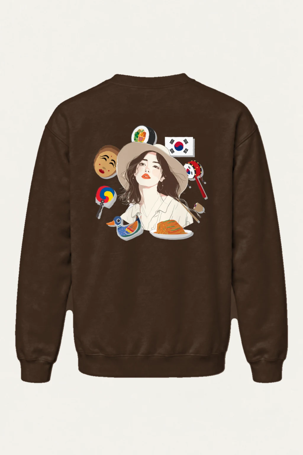 "Korean Travel Muse" Heavy Blend Unisex Crewneck Sweatshirt | Gildan 18000