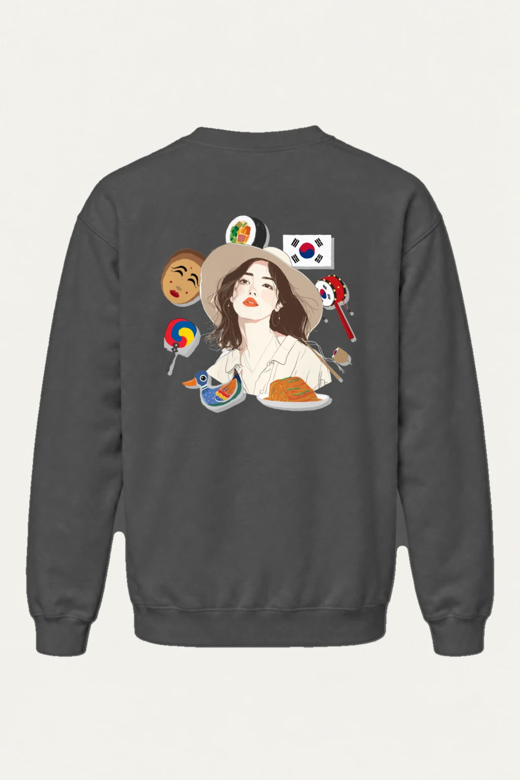 "Korean Travel Muse" Heavy Blend Unisex Crewneck Sweatshirt | Gildan 18000