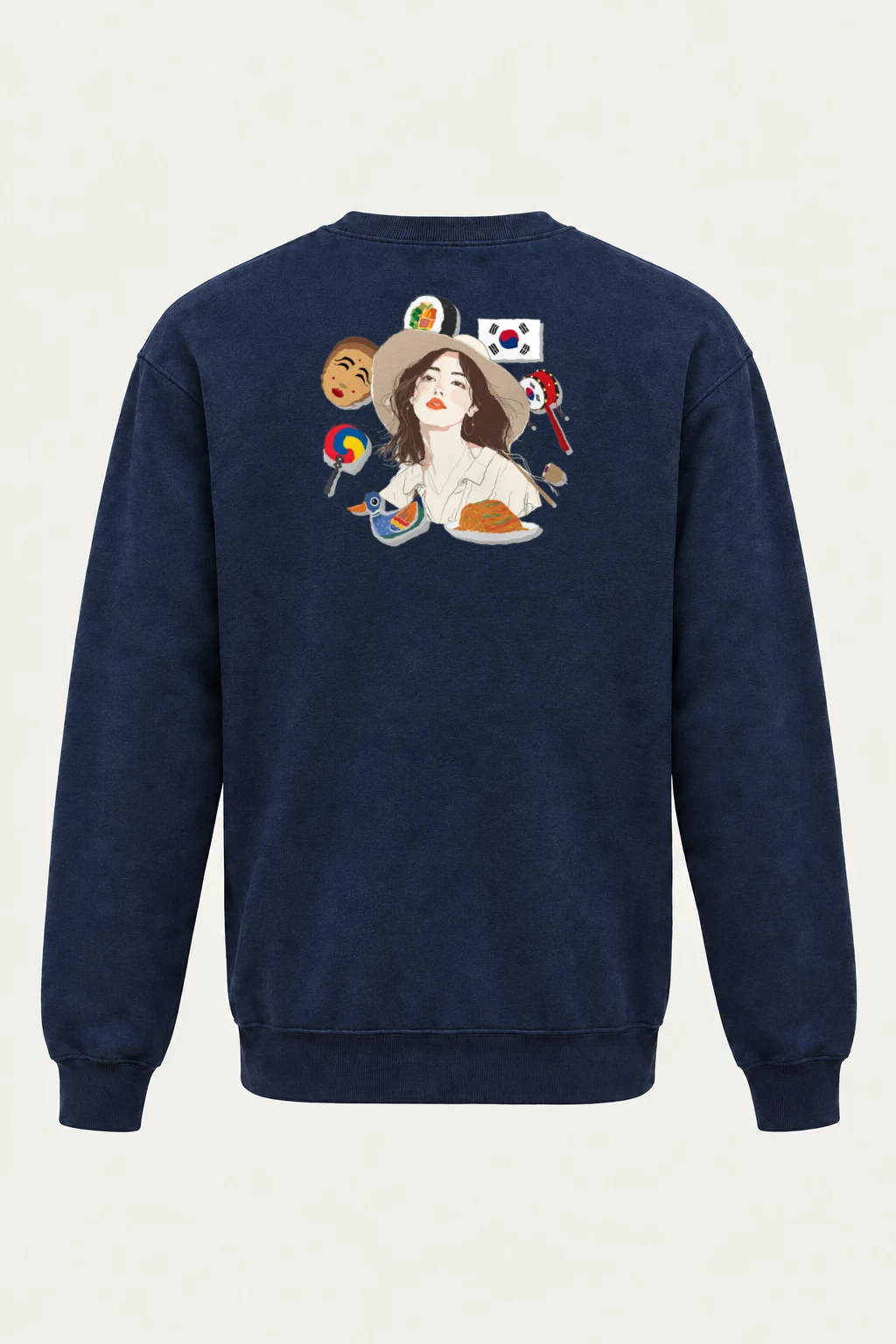 "Korean Travel Muse" Heavy Blend Unisex Crewneck Sweatshirt | Gildan 18000