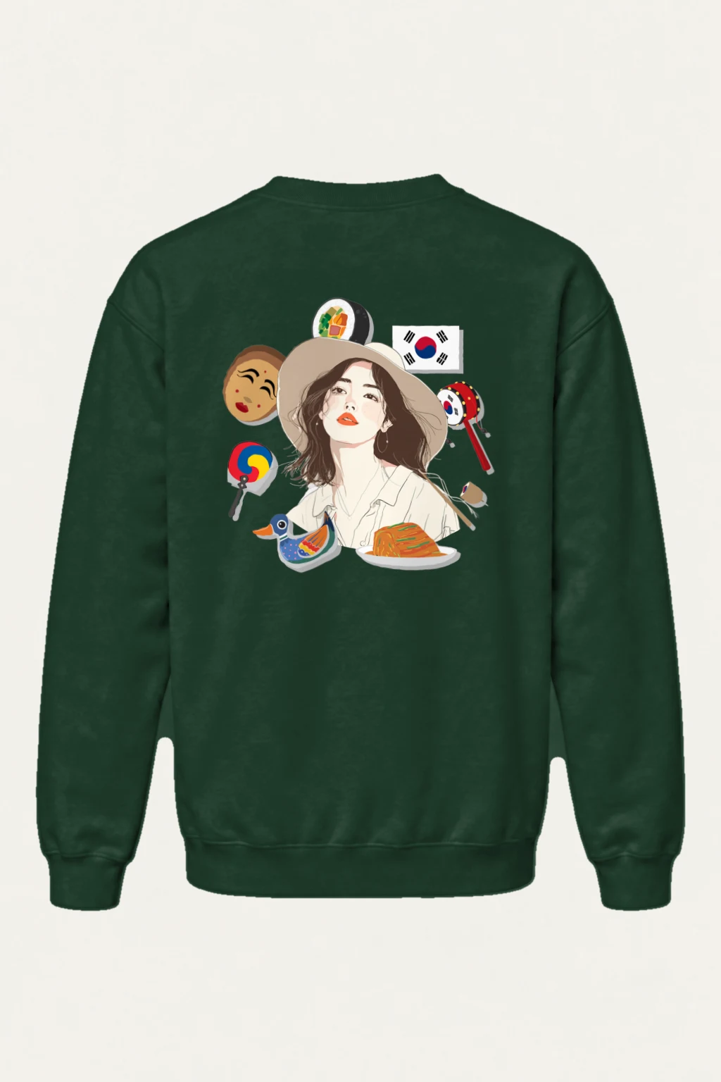 "Korean Travel Muse" Heavy Blend Unisex Crewneck Sweatshirt | Gildan 18000