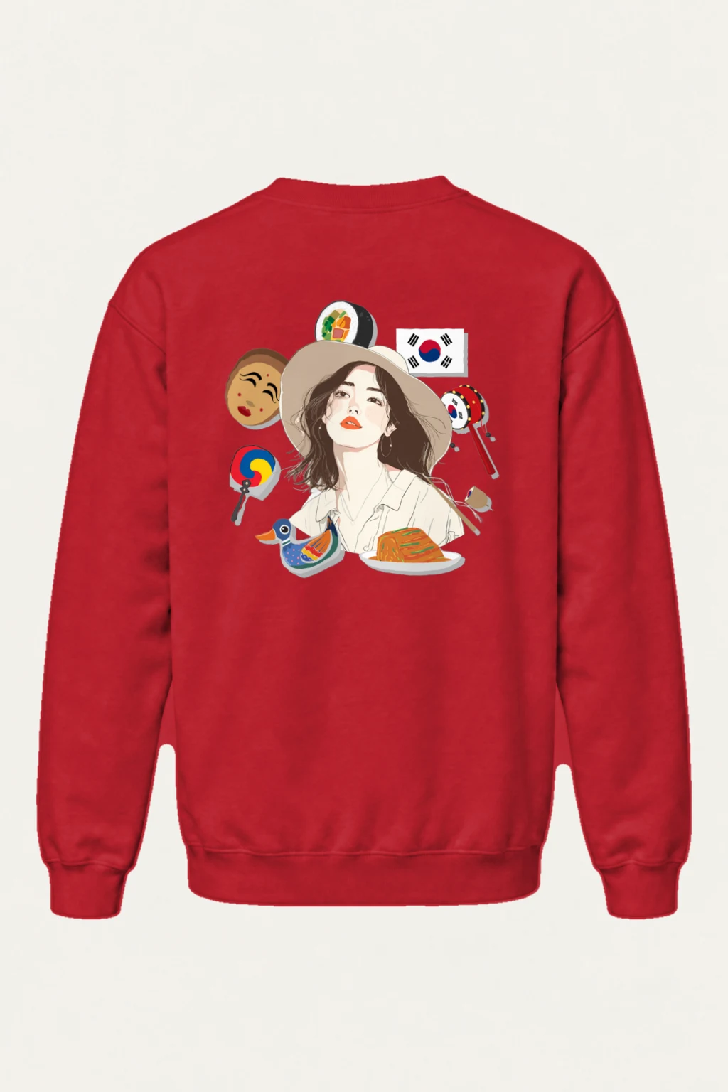 "Korean Travel Muse" Heavy Blend Unisex Crewneck Sweatshirt | Gildan 18000