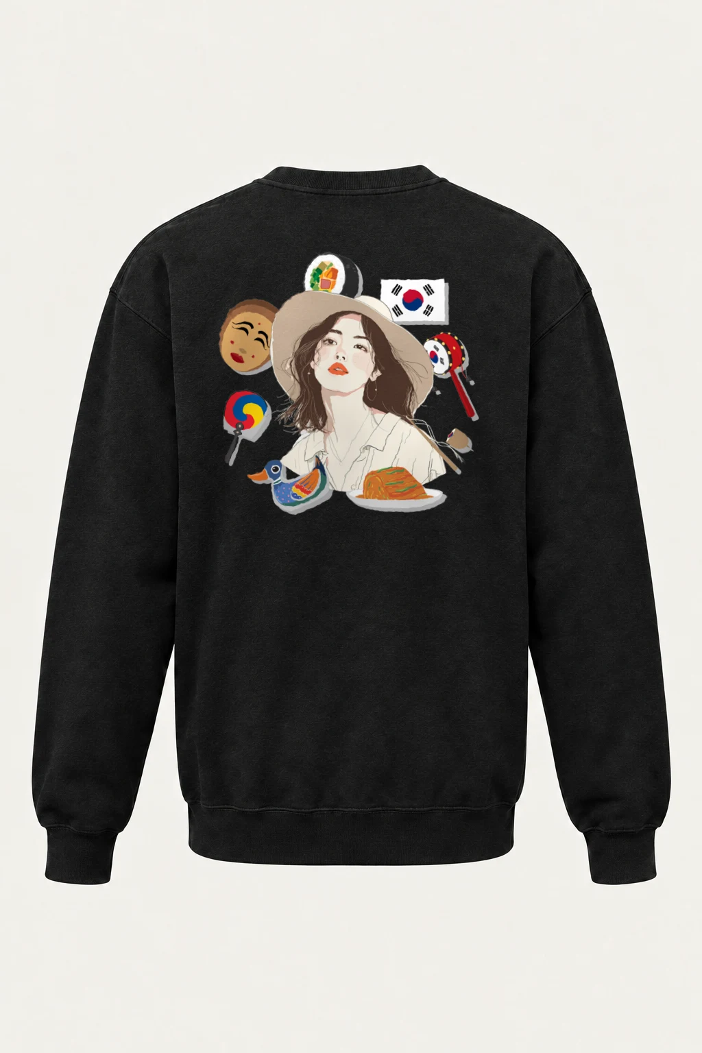 "Korean Travel Muse" Heavy Blend Unisex Crewneck Sweatshirt | Gildan 18000