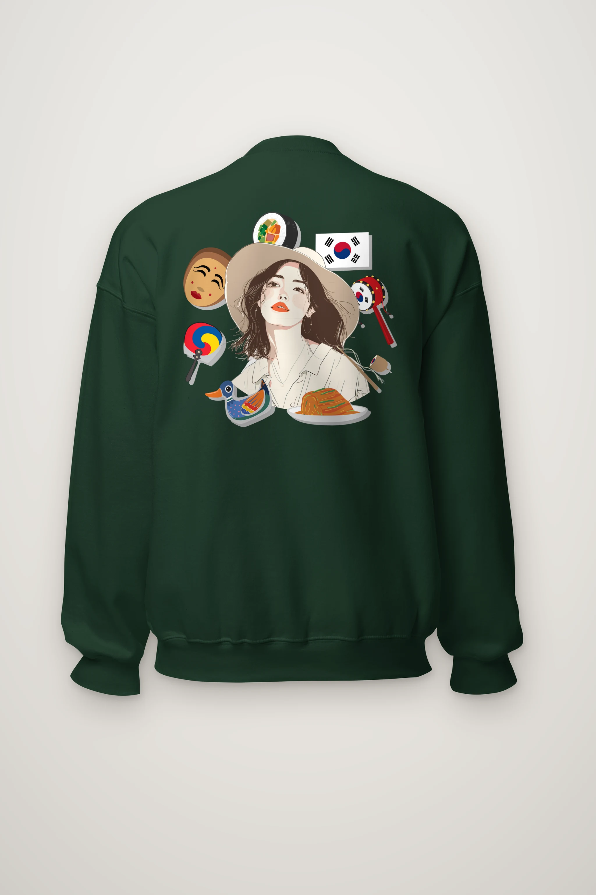 "Korean Travel Muse" Heavy Blend Unisex Crewneck Sweatshirt