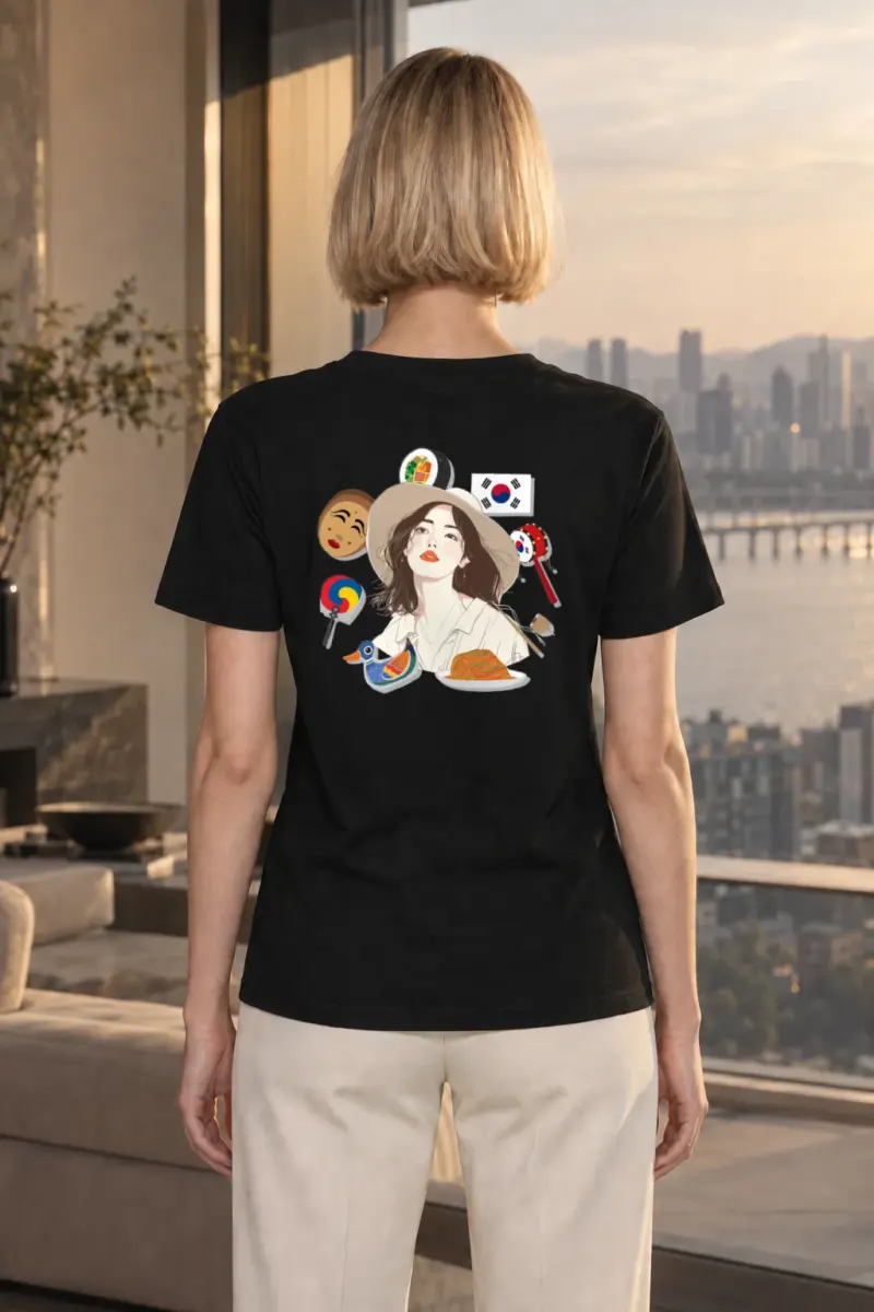 "Korean Travel Muse" Heavyweight Unisex Crewneck T-shirt | Gildan 5000
