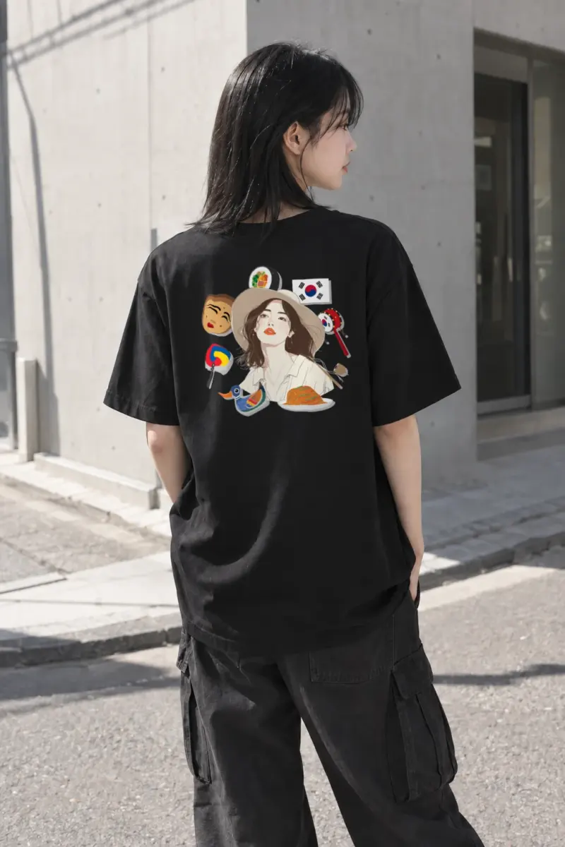"Korean Travel Muse" Heavyweight Unisex Crewneck T-shirt | Gildan 5000