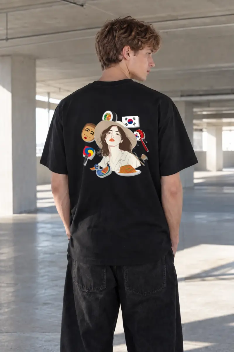 "Korean Travel Muse" Heavyweight Unisex Crewneck T-shirt | Gildan 5000