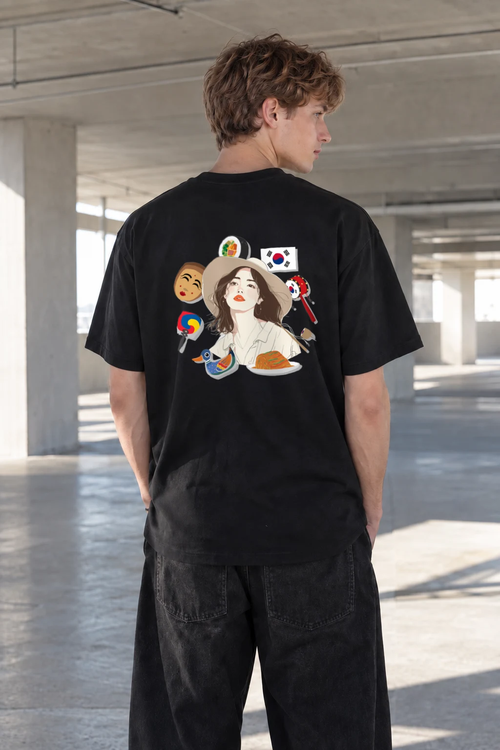 "Korean Travel Muse" Heavyweight Unisex Crewneck T-shirt | Gildan 5000