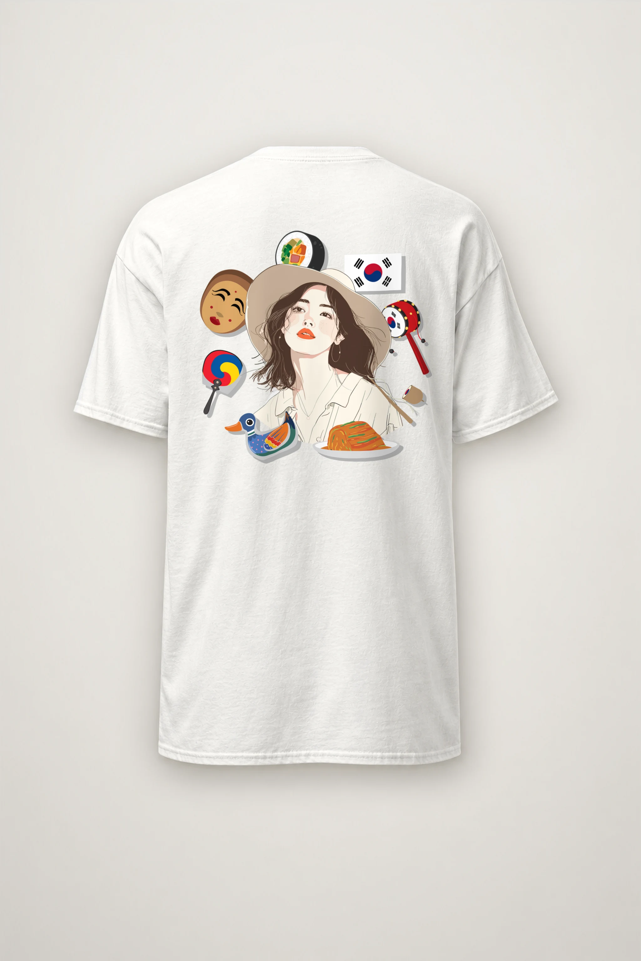 "Korean Travel Muse" Heavyweight Unisex Crewneck T-shirt