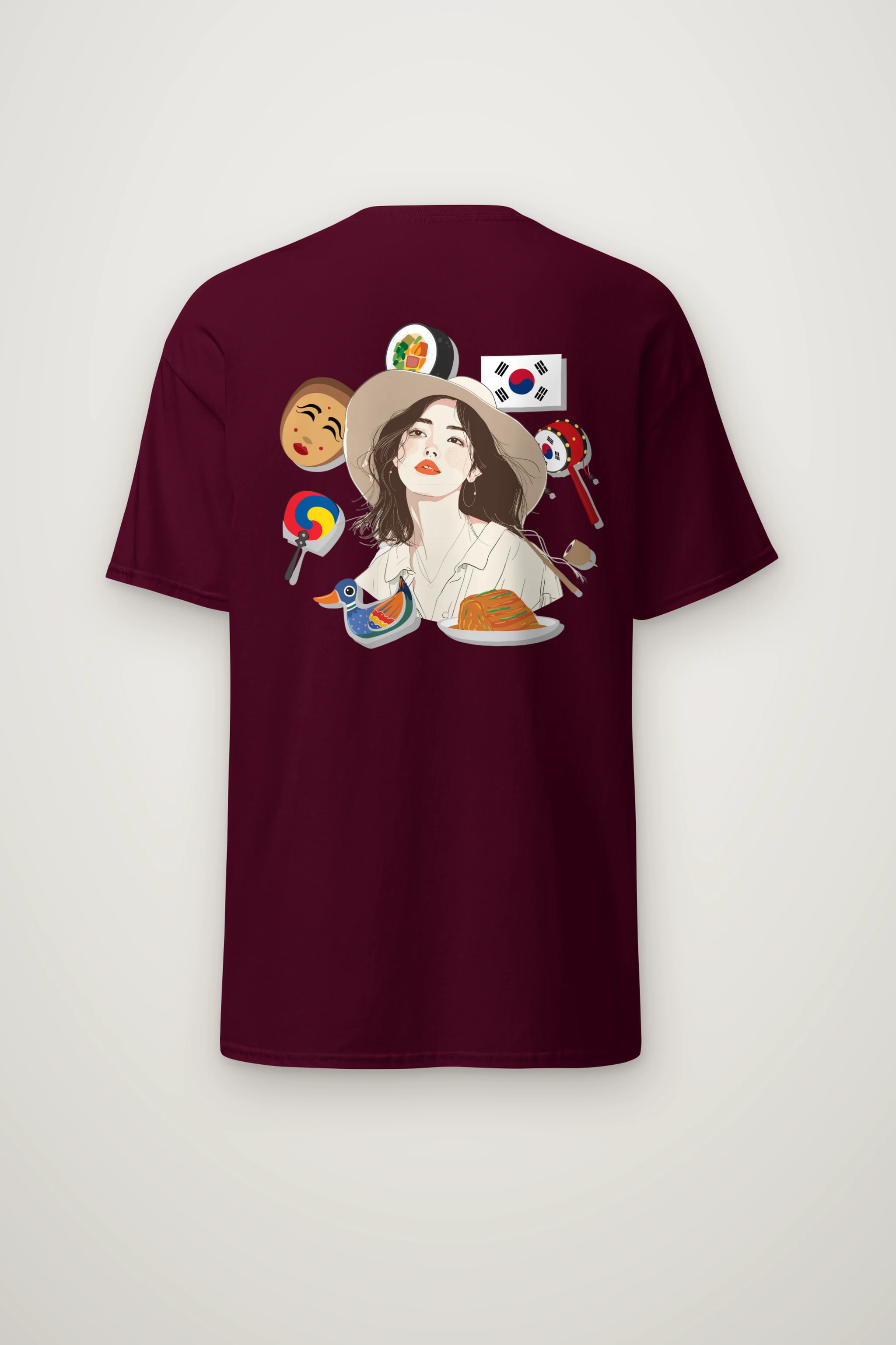 "Korean Travel Muse" Heavyweight Unisex Crewneck T-shirt