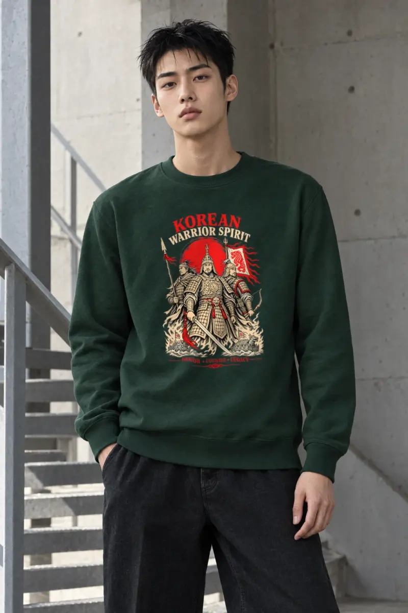 "Korean Warrior Spirit" Heavy Blend Unisex Crewneck Sweatshirt
