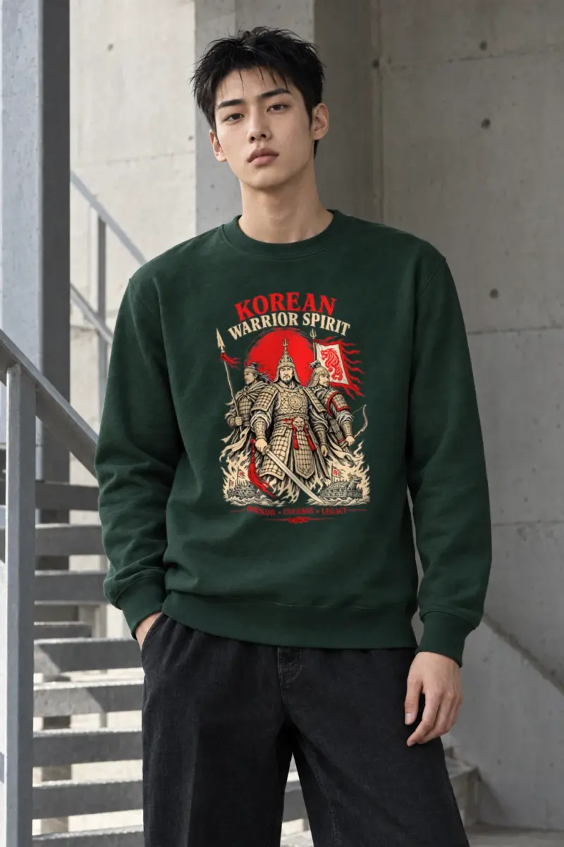 "Korean Warrior Spirit" Heavy Blend Unisex Crewneck Sweatshirt