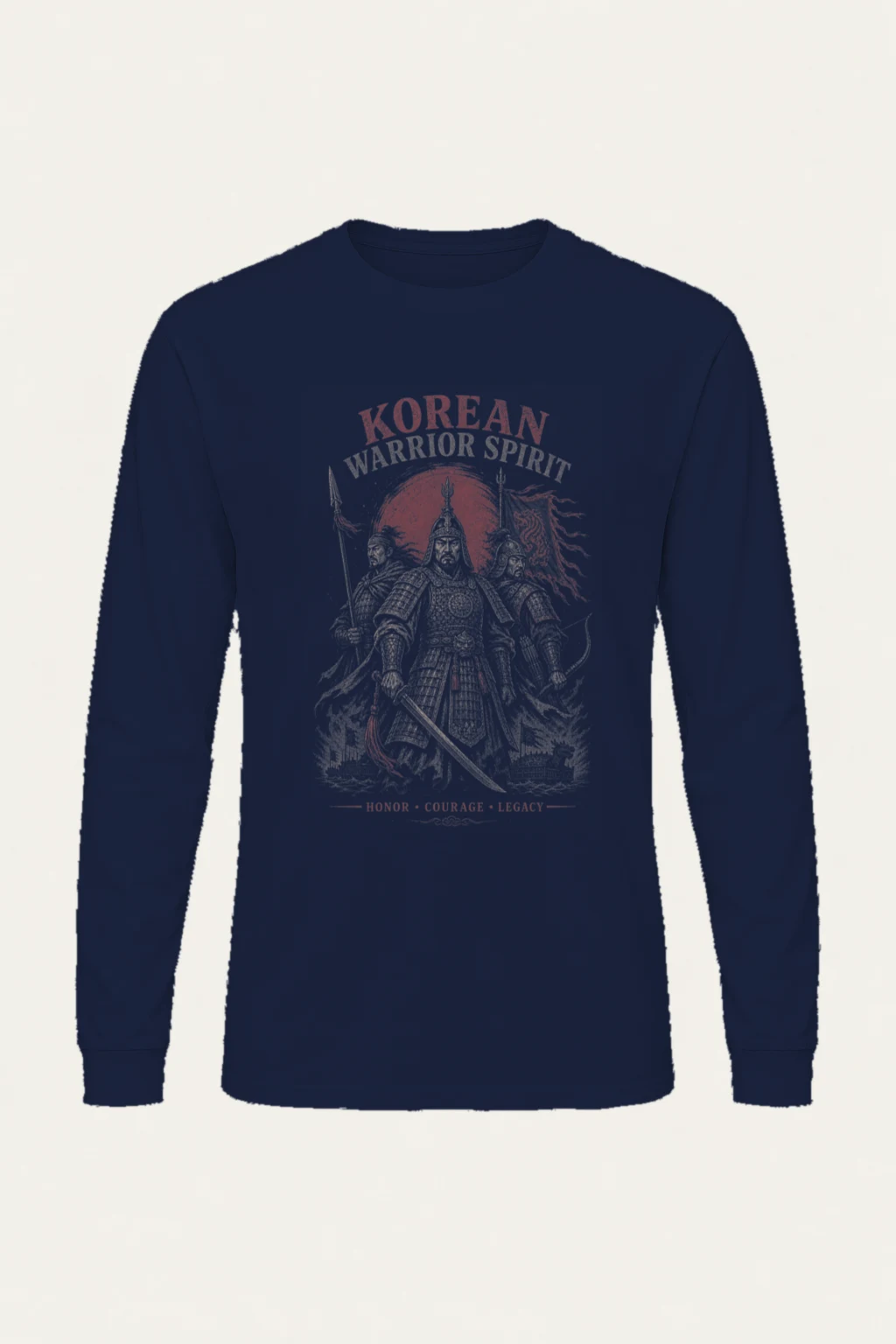 "Korean Warrior Spirit" Unisex Longsleeve T-shirt | Gildan 2400