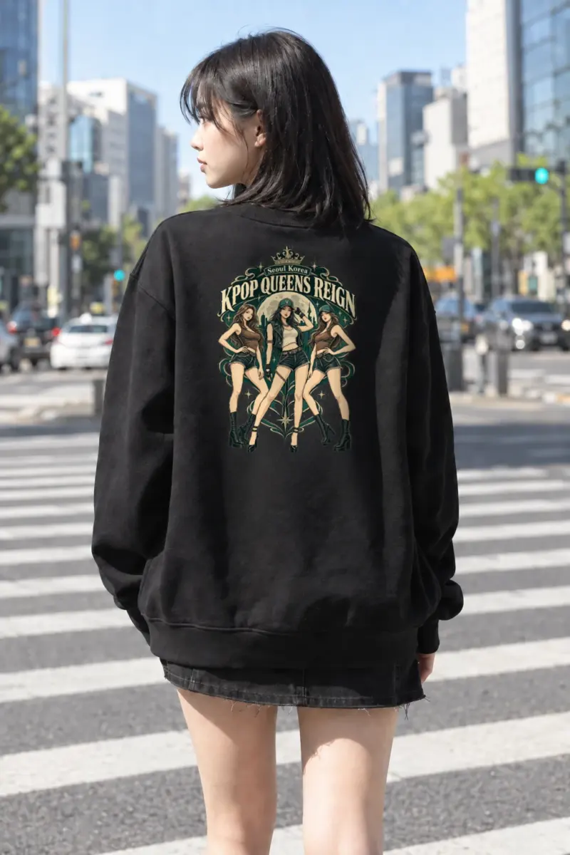 "Kpop Queens Reign" Heavy Blend Unisex Crewneck Sweatshirt | Gildan 18000