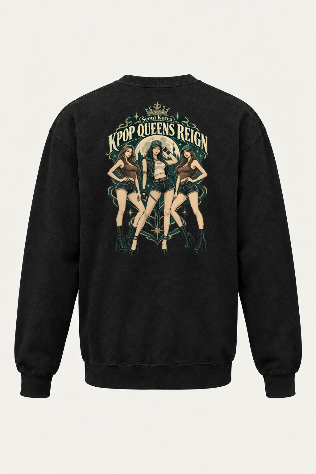 "Kpop Queens Reign" Heavy Blend Unisex Crewneck Sweatshirt | Gildan 18000