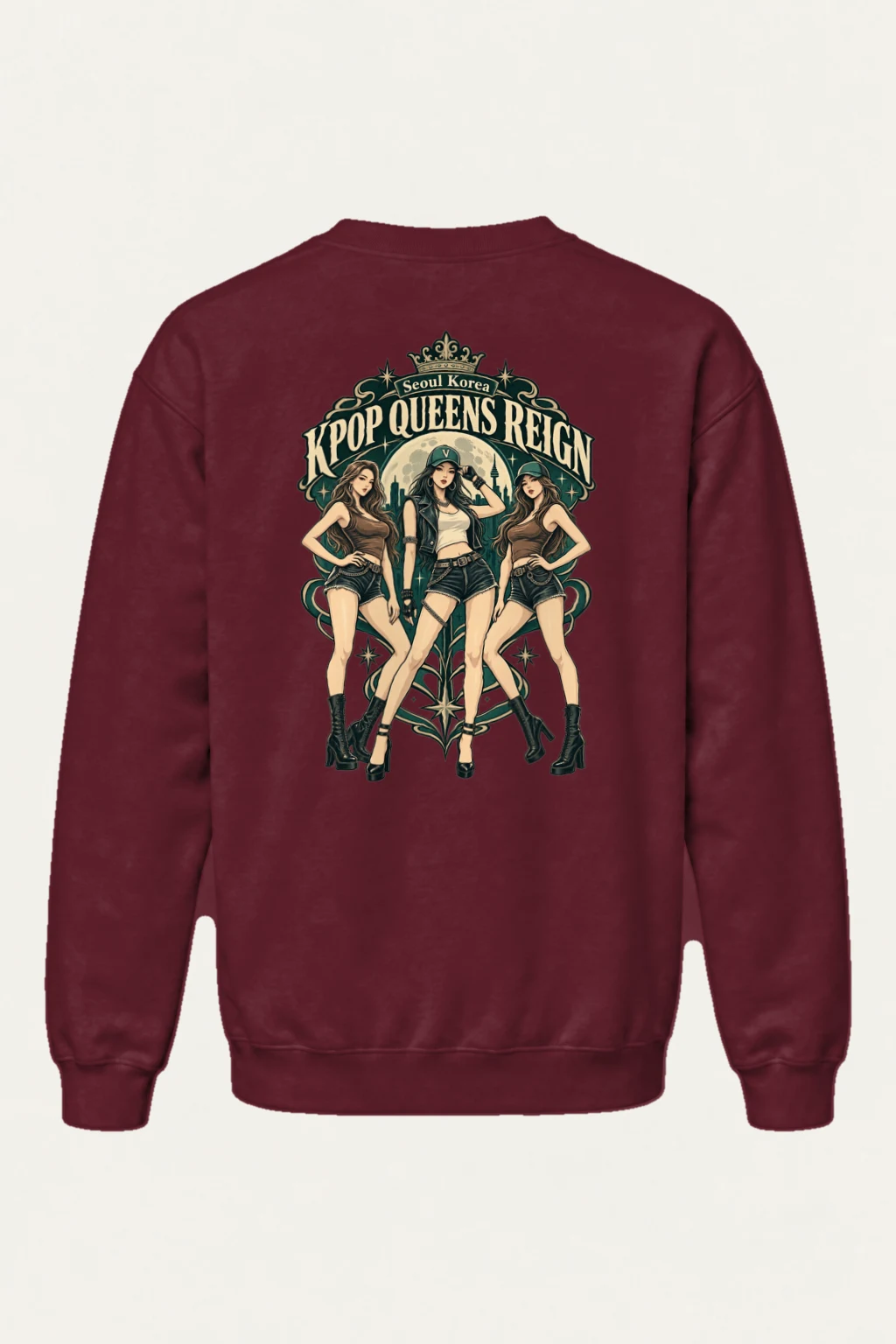 "Kpop Queens Reign" Heavy Blend Unisex Crewneck Sweatshirt | Gildan 18000