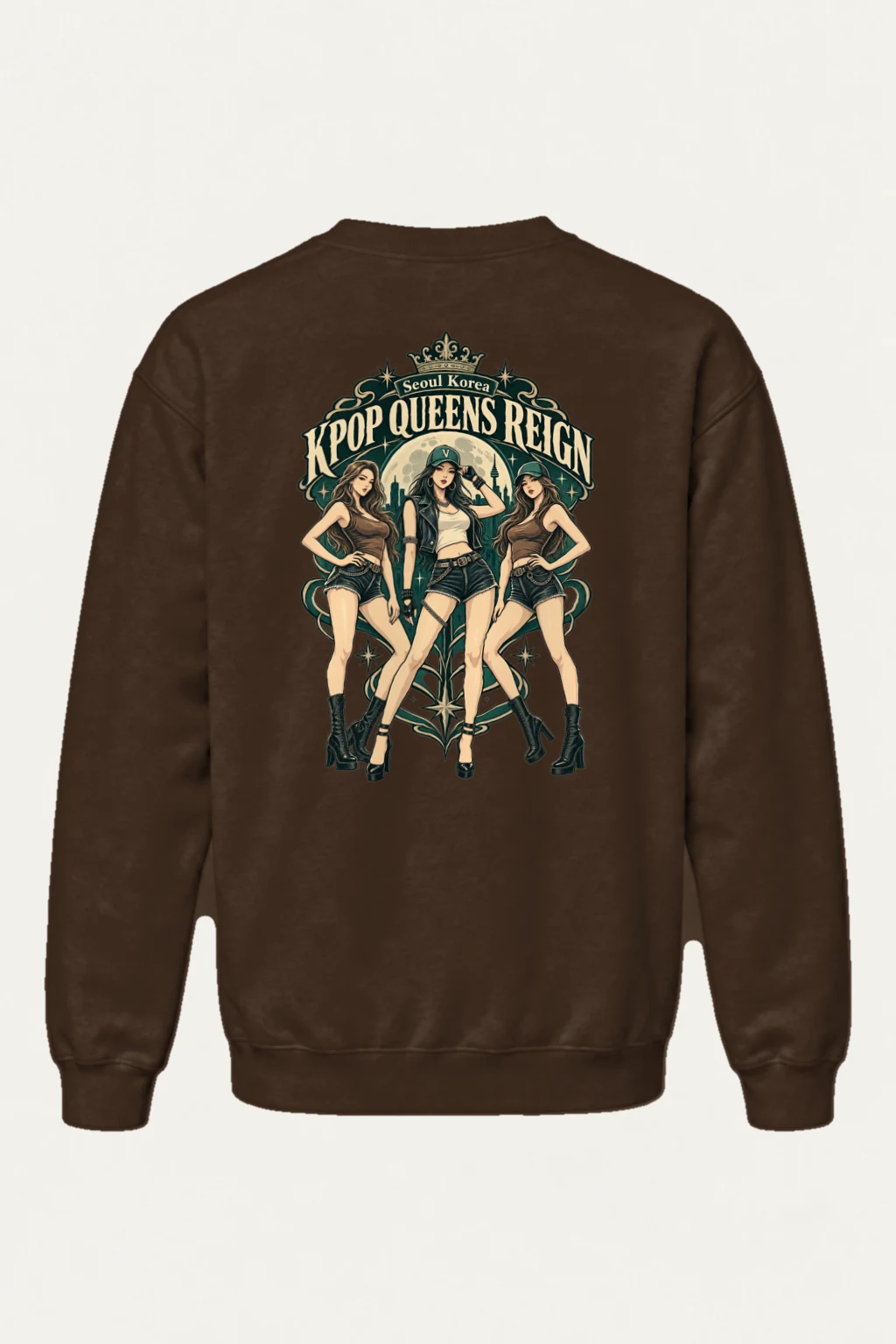 "Kpop Queens Reign" Heavy Blend Unisex Crewneck Sweatshirt | Gildan 18000